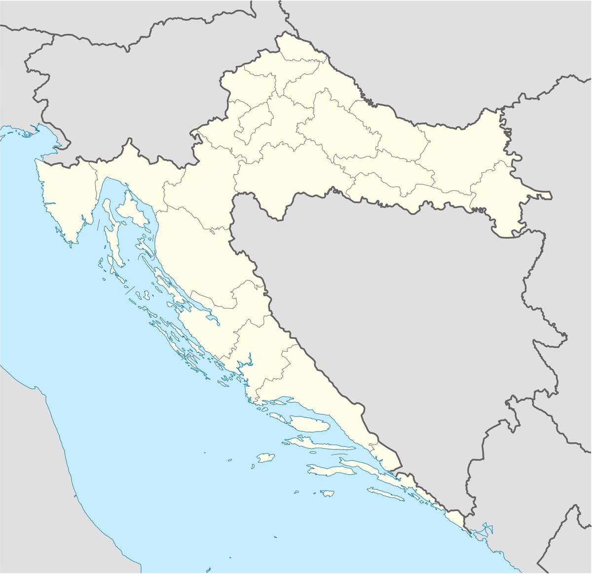 mapa chorvatska offline