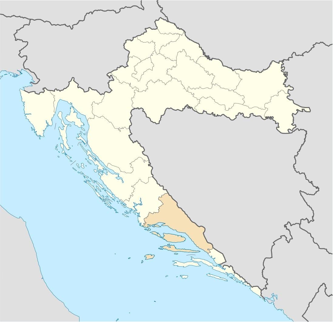 mapa dalmácie chorvatsko 