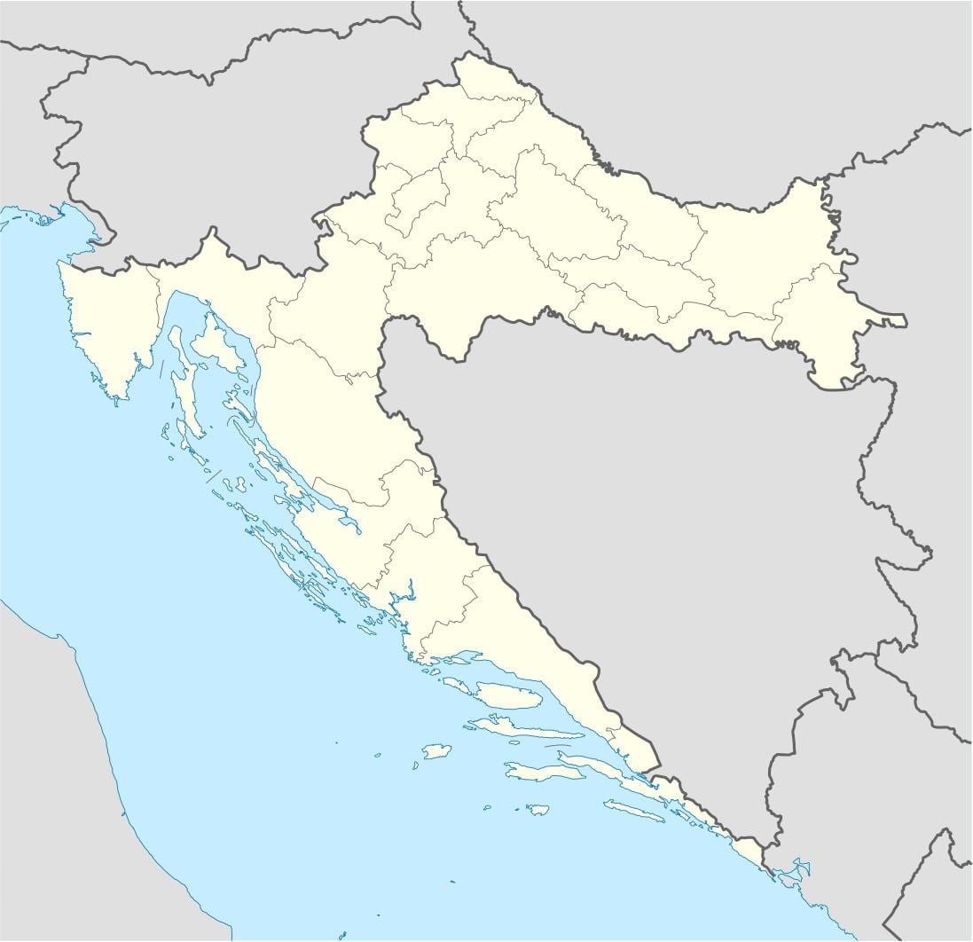 chorvatsko mapa umístění