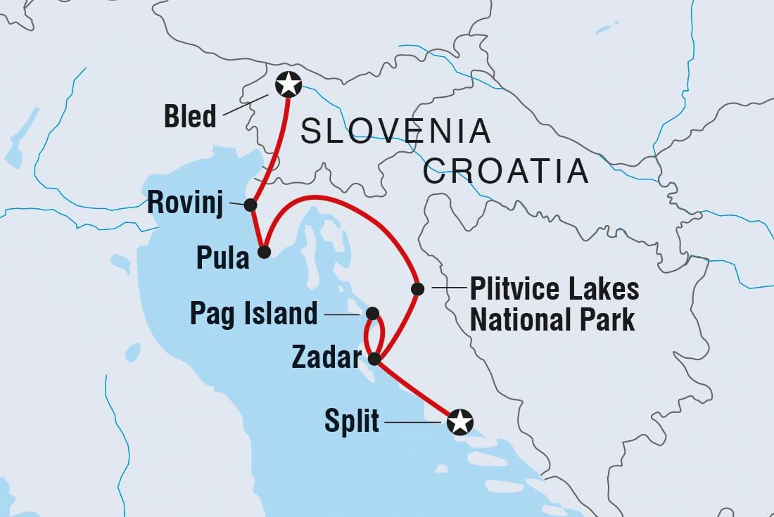 plitvická chorvatsko mapa