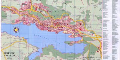 Mapa šibenik chorvatsko
