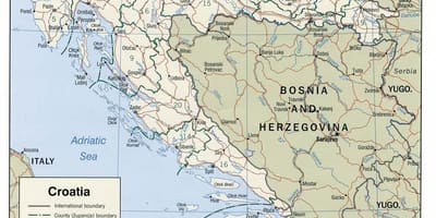 Chorvatské přístavy mapě