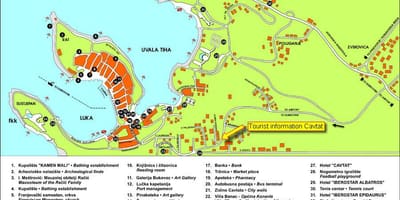 Mapa cavtat chorvatsko 