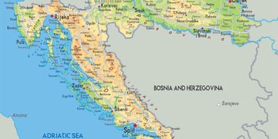 Mapa chorvatska řeky