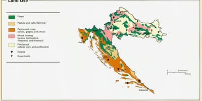 Mapa chorvatska klimatu