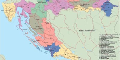 Mapa chorvatska mapa vektor