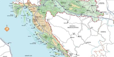Split chorvatsko pláže mapě