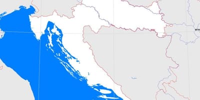 Obrys mapy chorvatska