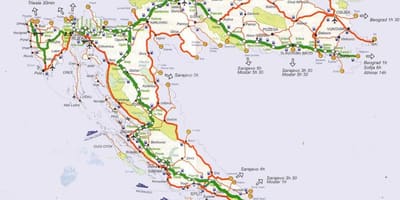 Mapa chorvatska výlet