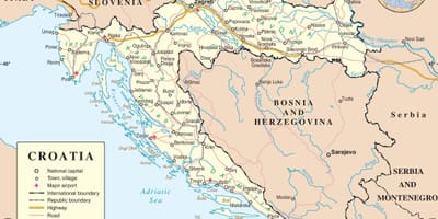 Jízdní mapa chorvatska