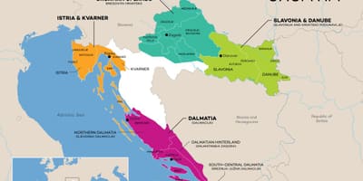 Mapa chorvatska vinařství