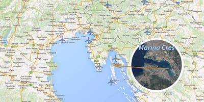 Cres mapa chorvatsko