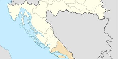 Mapa dalmácie chorvatsko 