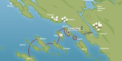 Pobřeží jaderského moře chorvatsko mapa