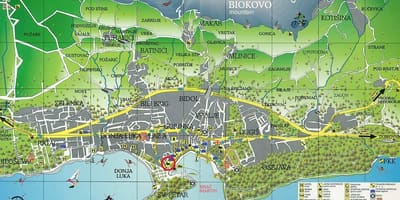 Mapa makarska chorvatsko