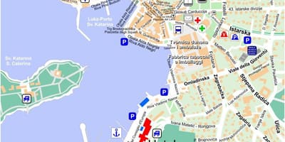 Mapa rovinj chorvatsko