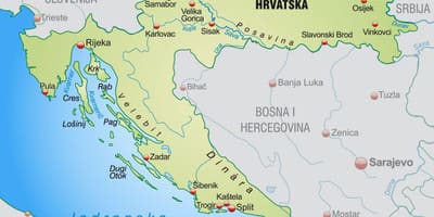 Severní chorvatsko mapa