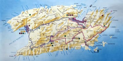 Mapa vis chorvatsko