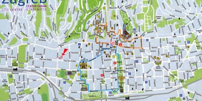Mapa záhřebu, chorvatsko